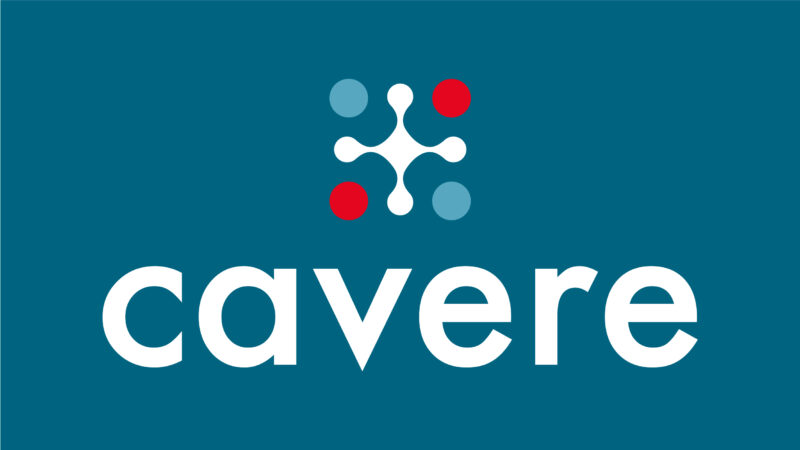 Logo Cavere turbo turquoise - verticaal